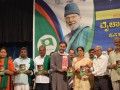 Yogendra Yadav with SR Hiremutt, Writer Deavanur Mahadev, Chukki Nanjundaswamy, Sunita Puttanaiah and others releasing the book on Prof MD Nanjundaswamy during the memorable day program on Prof MD Nanjundaswamy at Ambedkar Bhavan, organised by Karnataka State Farmers Association, in Bengaluru on Wednesday 13th February 2019 Pics: www.pics4news.com